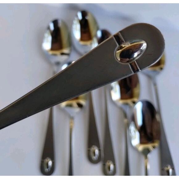 ONEIDA 18/10 Satin Garnet Stainless Lot Of 8 Spoons 4 Teaspoons 4 Soup Spoons - Picture 9 of 11